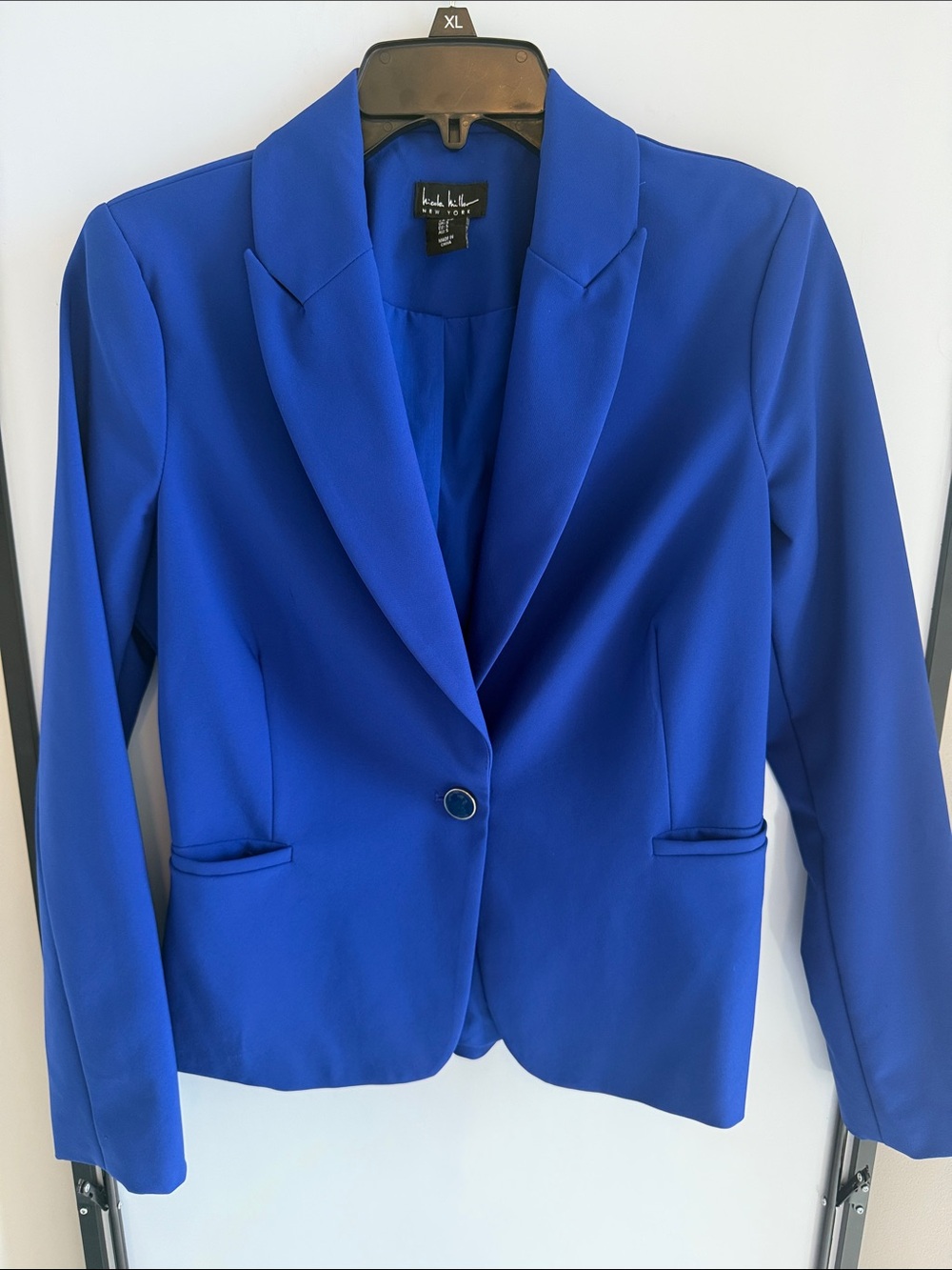 Nicole Miller Royal Blue Single-Button Blazer